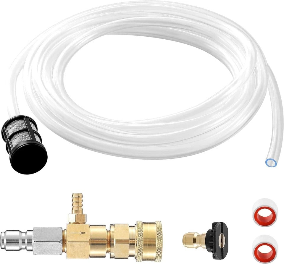 JOEJET Downstream Injector Kit for Pressure Washer, 3/8" Quick Connect, 3-5 GPM