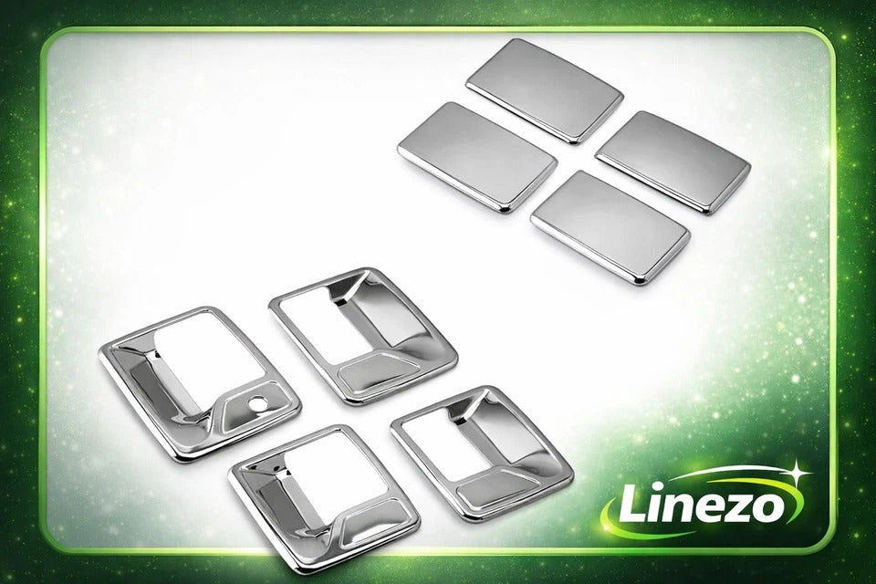 Chrome Plated Door Handle Cover Compatible with 1999-2016 F-250 F-350 F-450