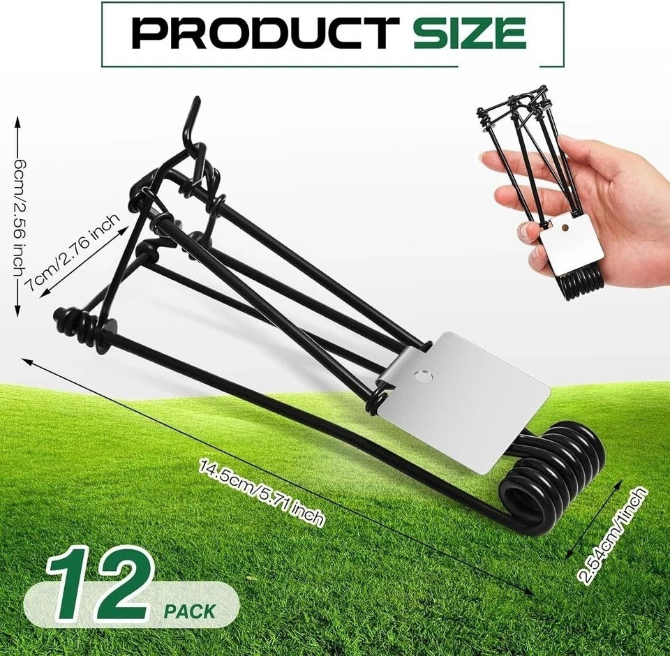 12 Pcs Outdoor Gopher Trap Easy Set Mole Trap Weather Resistant Gopher Killer...