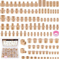 111Pcs Hose Pipe Fitting Assortment Kit, NPT Adapter, Reducer Bushing, Hex Nippl