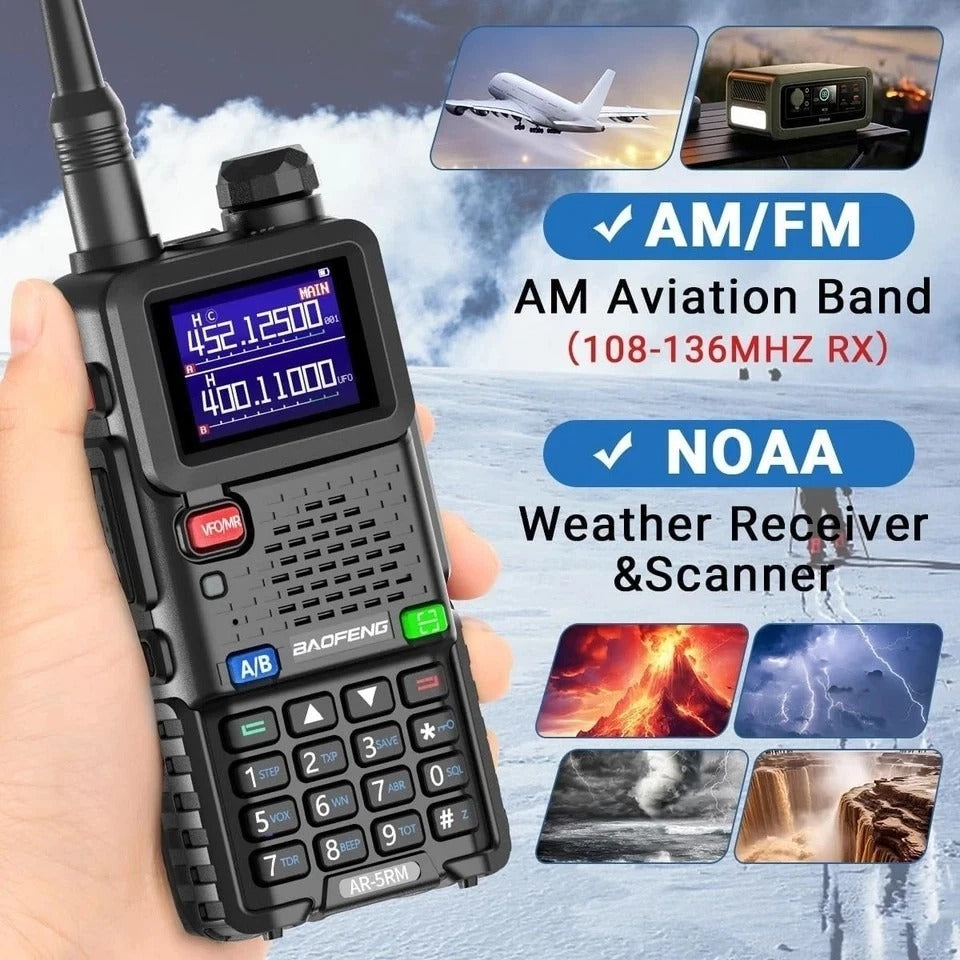 2 Pack BAOFENG Ham Radio Long Range 10W Walkie Talkies USB-C Rechargeable 999CH