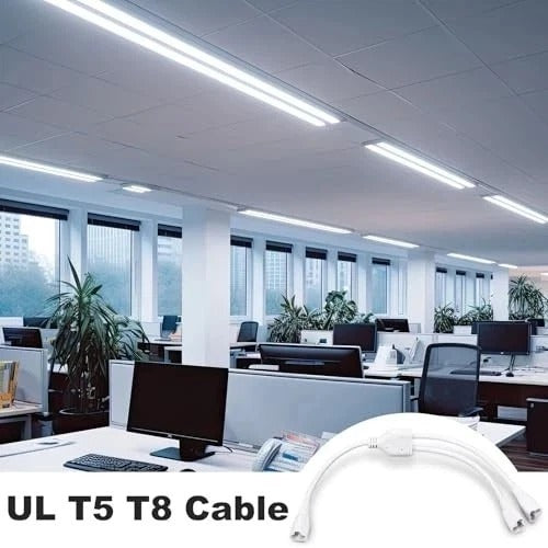 Pcs T5 T8 LED Splitter Cable 3pins LED Wire Tube Connector 1to 2 Way Splitter 4