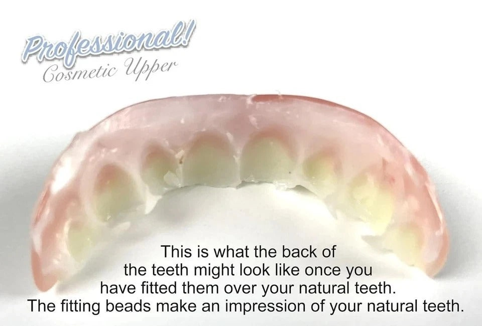Luxury Cosmetic Upper: Handcrafted Realistic Teeth for At-Home Smile Makeover