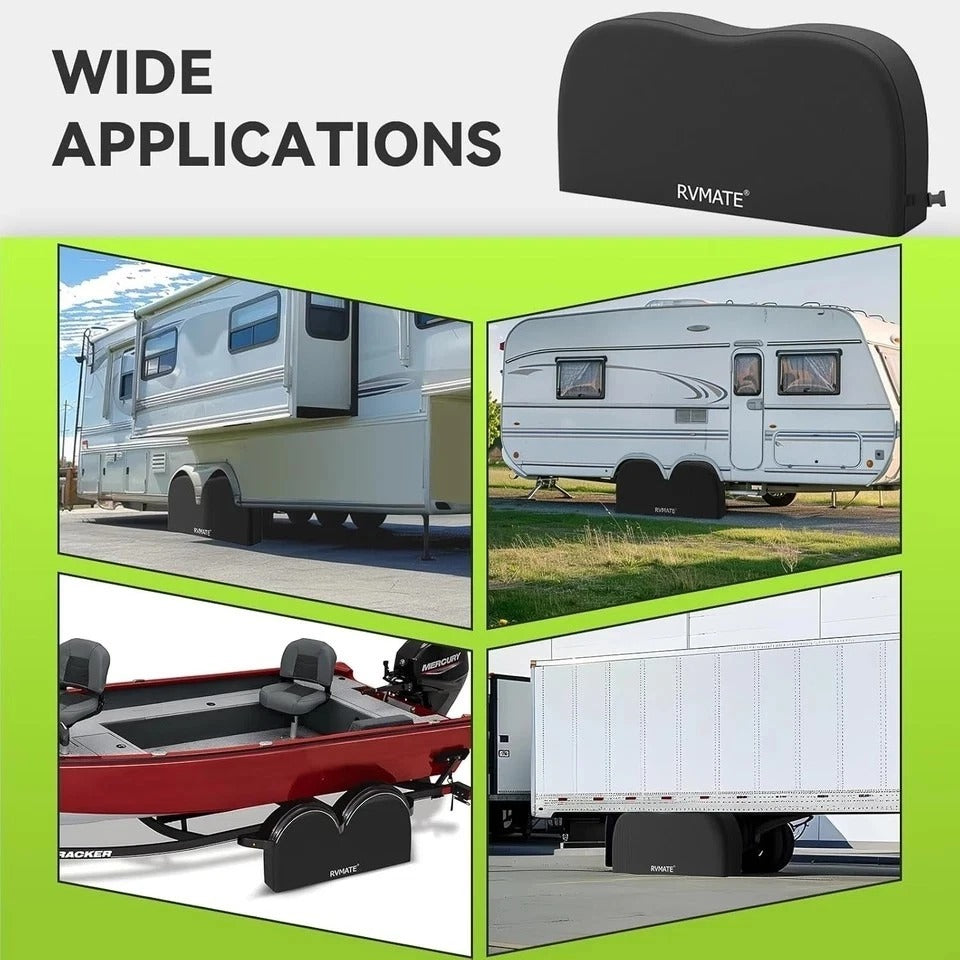 RVMATE RV Tire Covers - Dual Axle Wheel Cover (2 Pack) Fits 30"-33" Diameter Tir