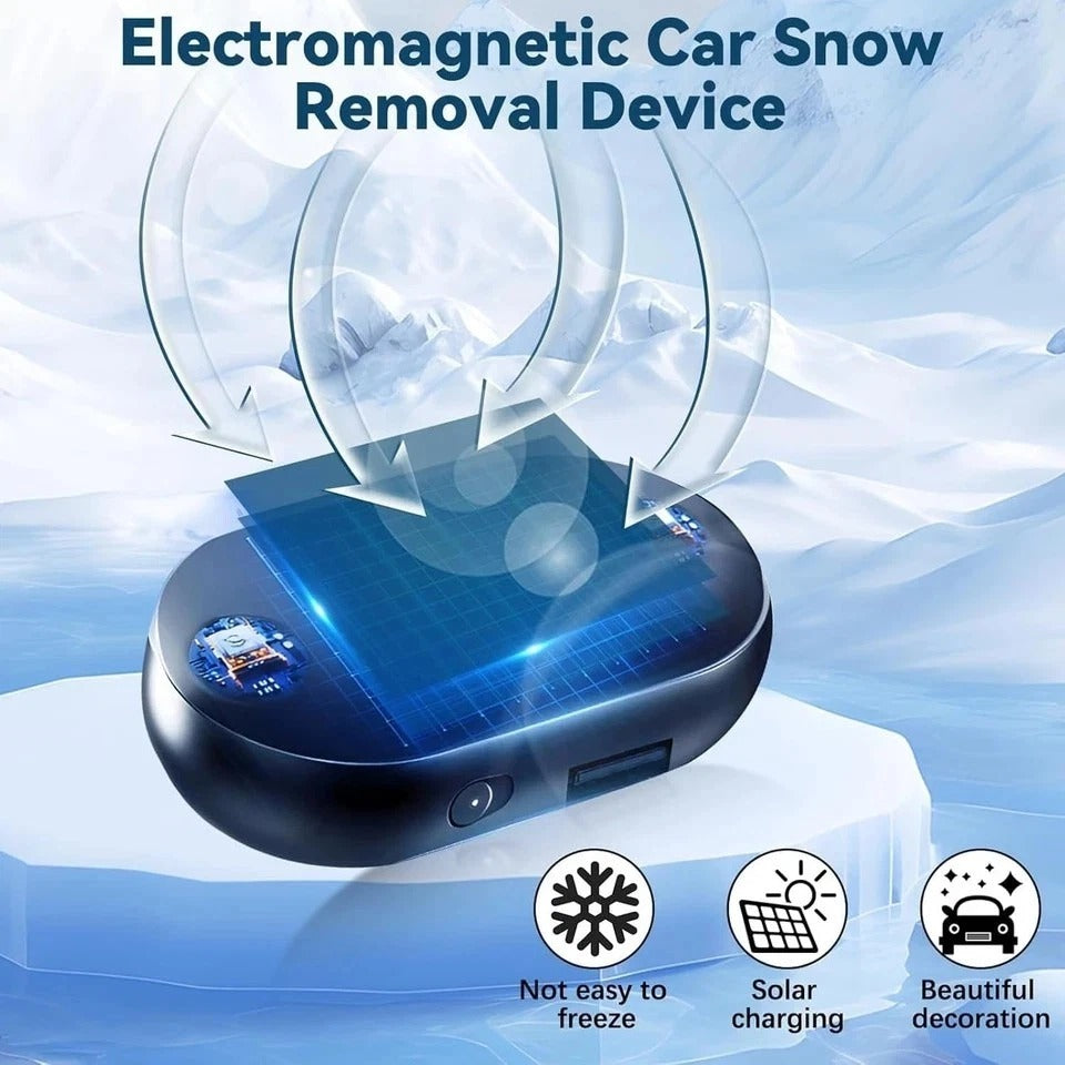 6Pcs Electromagnetic Car Snow Removal Device, Solar Antifreeze Electromagnetic C