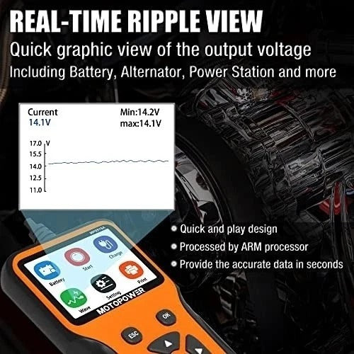 MP0515A 12V Car Battery Tester Automotive 100-2000 CCA Battery Load Tester