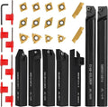 Indexable Lathe Turning Tool 5/8" 16mm Shank 21PCS Kit-7PCS Metal Lathe Tools...