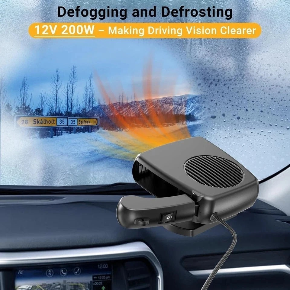 200W Car Heater, 12 Volt Portable Heater for Cars, Auto Windshield Defogger D...