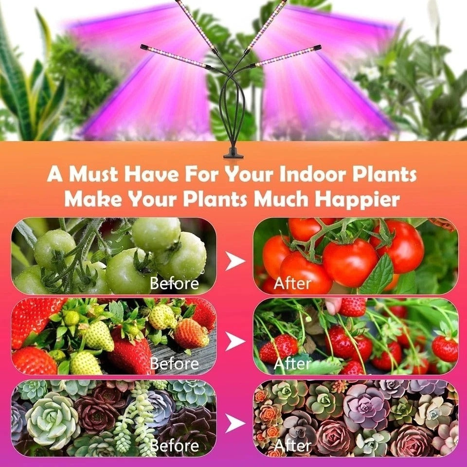 4 Heads LED Grow Light Plant Growing Lamp Light for Indoor Plants Full Spectrum