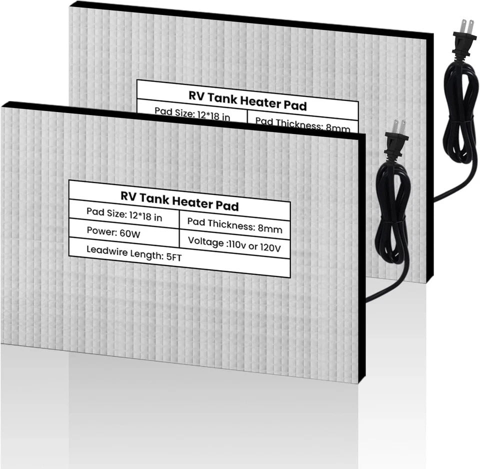 12" x 18" RV Tank Heater Pad Kit,110V RV Holding Tank Heater Pad with Thermostat