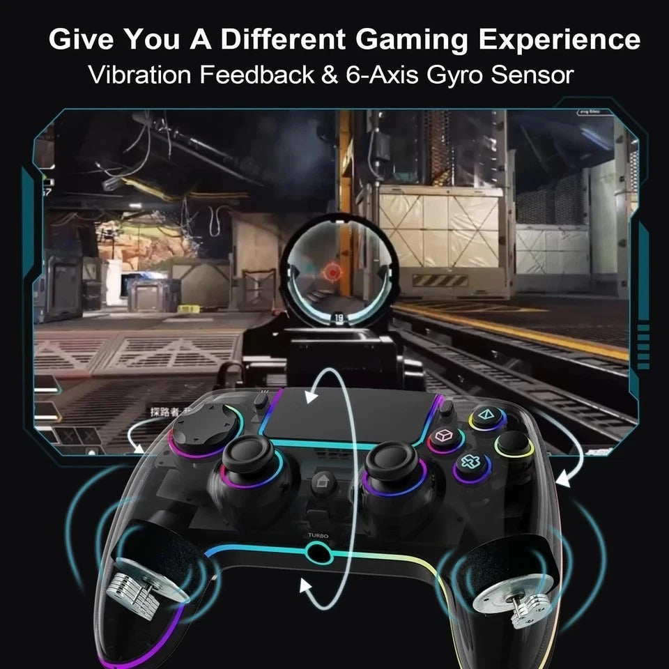 Wireless Controller for PS-4/PS-3/PC/Steam Deck with Back Paddles/Hall Effect...