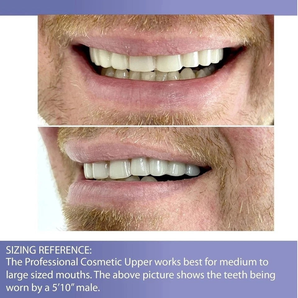 Luxury Cosmetic Upper: Handcrafted Realistic Teeth for At-Home Smile Makeover