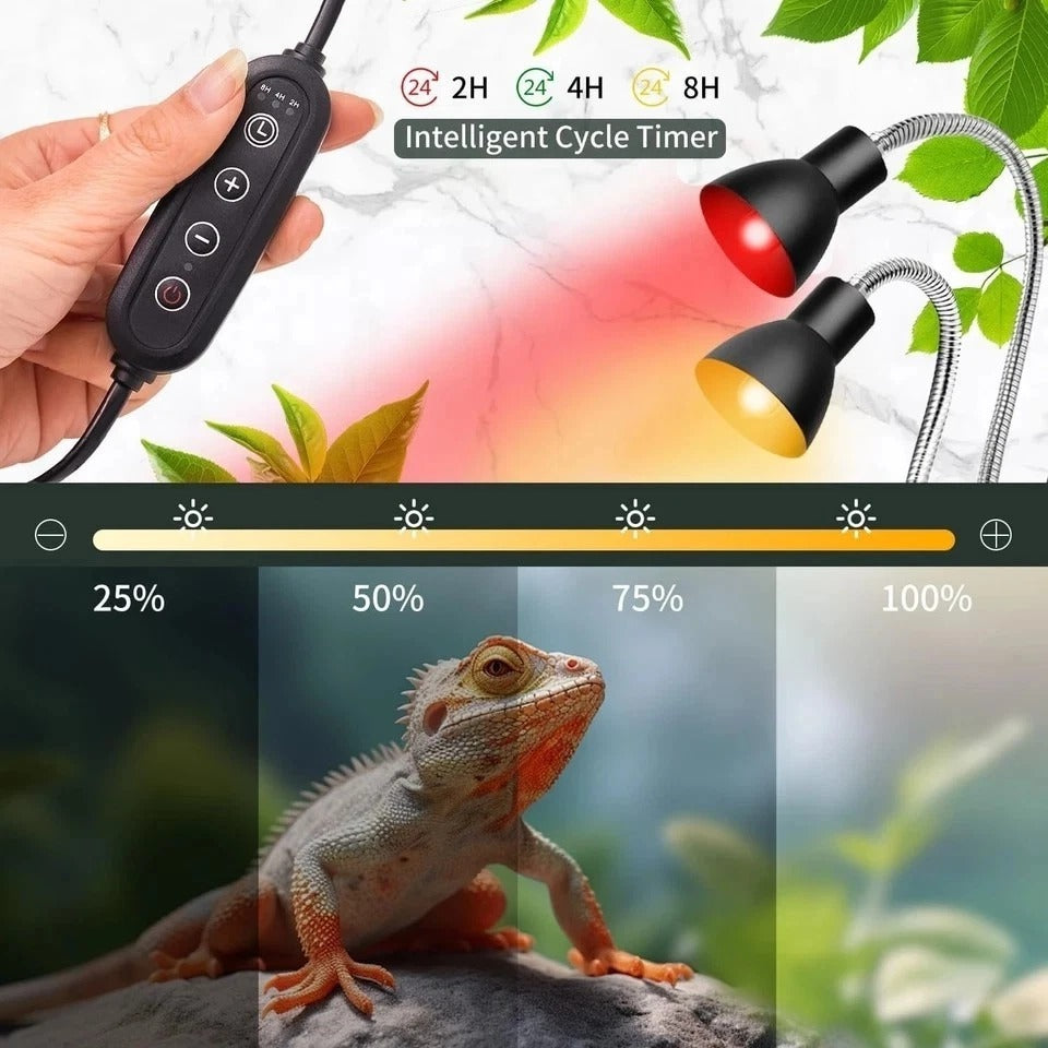 Reptile Heat Lamp, UVA UVB Light for Turtle, Bearded Dragon, Basking Light for B