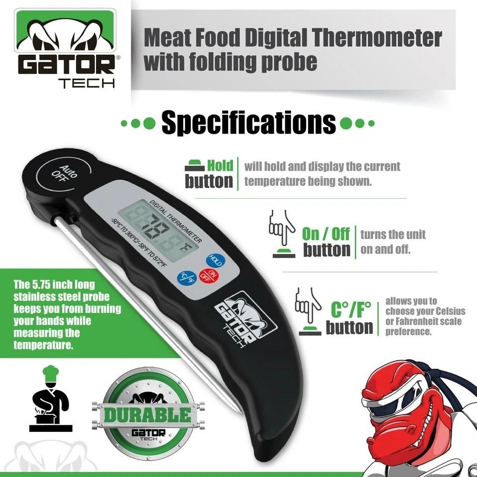 Meat Food Thermometer Digital Fast Instant Read For Cooking BBQ Grill Kitchen