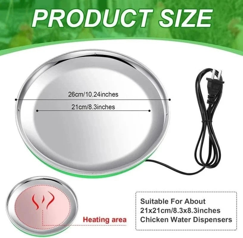 Chicken Water Heater for Winter Chicken 110V 38W Surface Temperature of the Heat