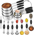 16 Pieces Measuring Cups and Magnetic Measuring Spoons Set Stainless Steel,8 Mea