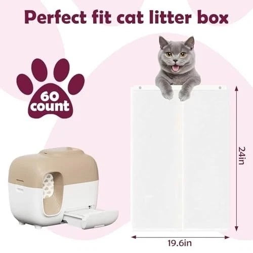 Upgrade Cat Litter Box Liners Design for Pet*Snowy SNOW+ Litter Box,60 Pcs