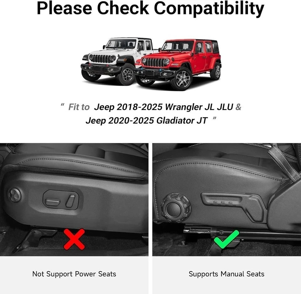 Under Seat Storage Box for Wrangler JLU 2018-2025 Under Seat Storage