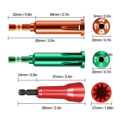 3x Wire Stripping&Twisting Tool Electrical Drill Wire Stripper Cable Nut Twister