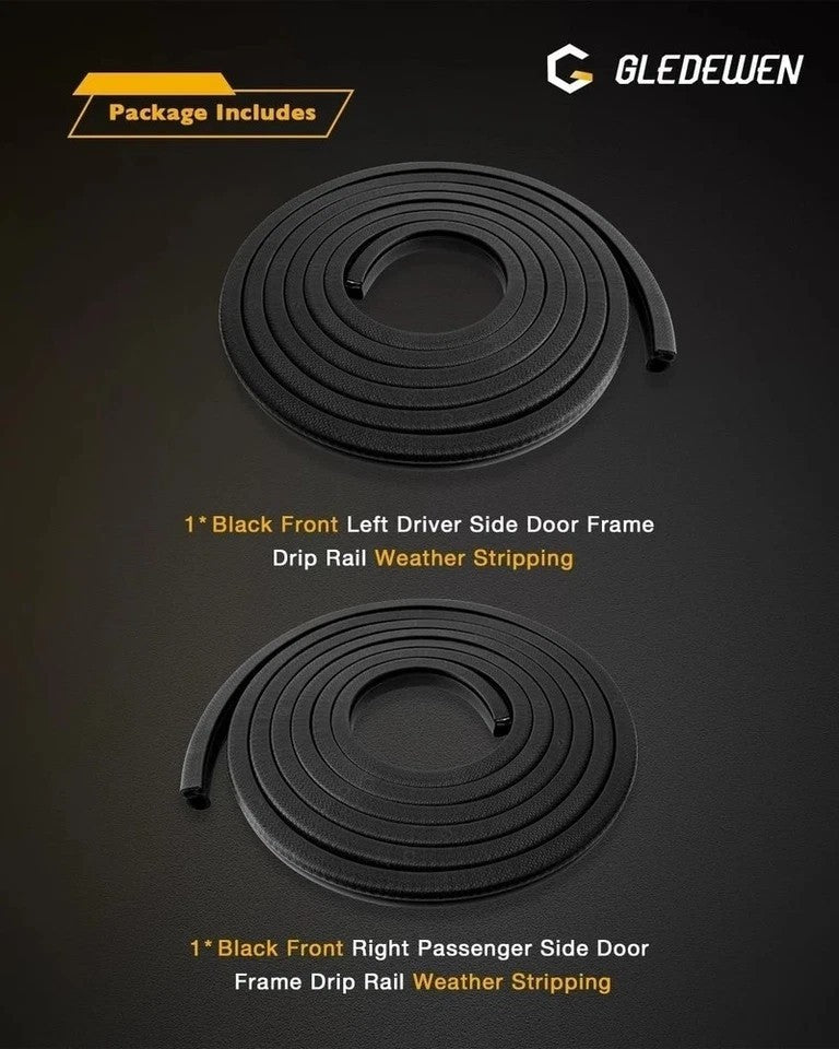 1 Pair Door Seal Weatherstrip for 1988-2000, Compatible with Chevy GMC C1500 ...