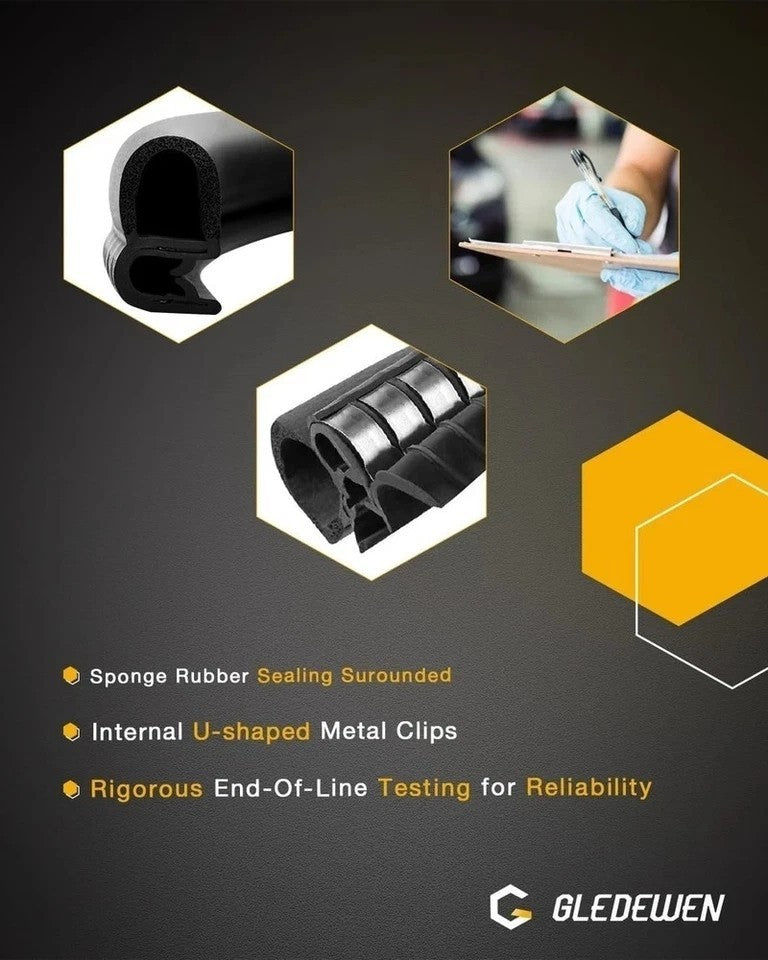 1 Pair Door Seal Weatherstrip for 1988-2000, Compatible with Chevy GMC C1500 ...