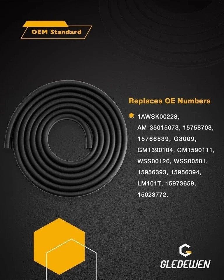 1 Pair Door Seal Weatherstrip for 1988-2000, Compatible with Chevy GMC C1500 ...