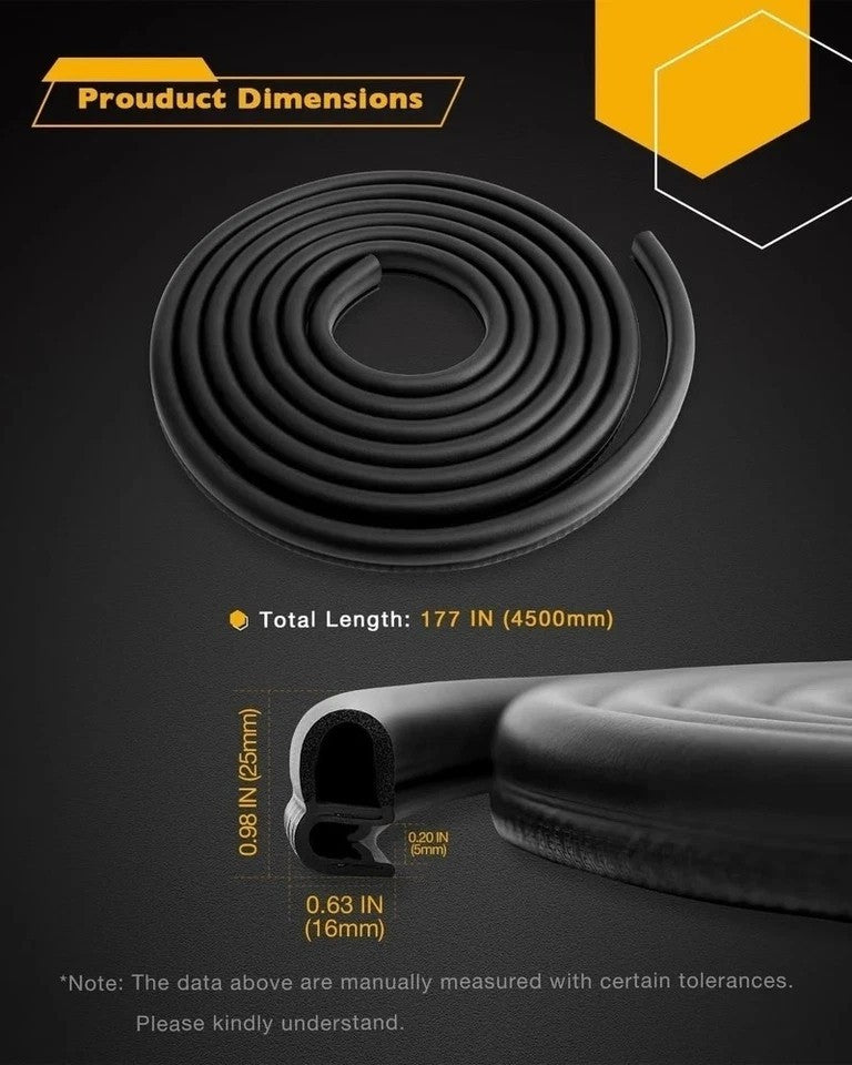 1 Pair Door Seal Weatherstrip for 1988-2000, Compatible with Chevy GMC C1500 ...