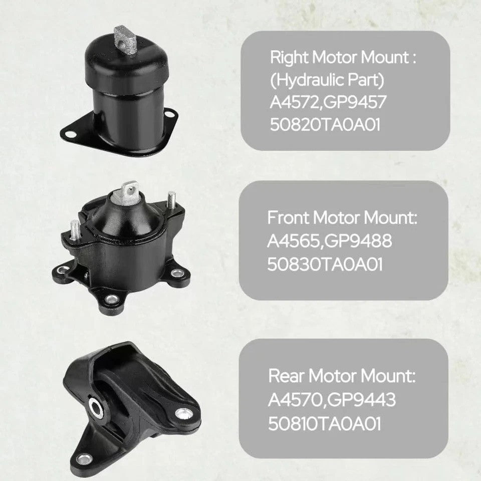 5PCS Engine Motor Mount Compatible with 2008 2009 2010 2011 2012 Honda Accord...