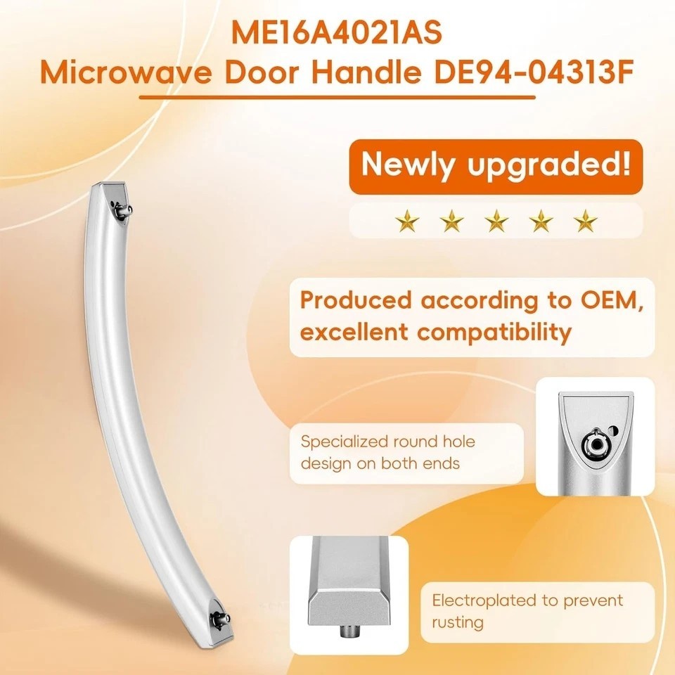 2025 Upgrade ME16A4021AS Microwave Door Handle, Replaces for Samsung DE94-04313F