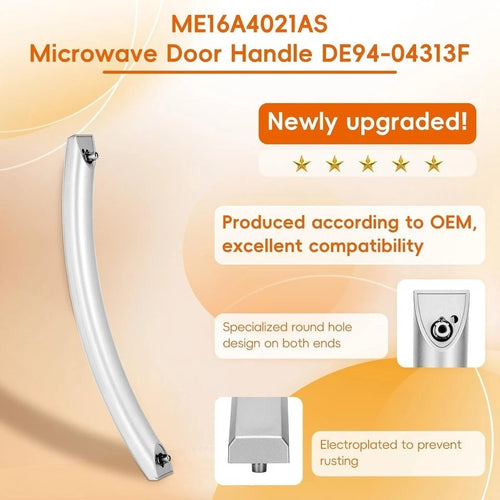 2025 Upgrade ME16A4021AS Microwave Door Handle, Replaces for Samsung DE94-04313F