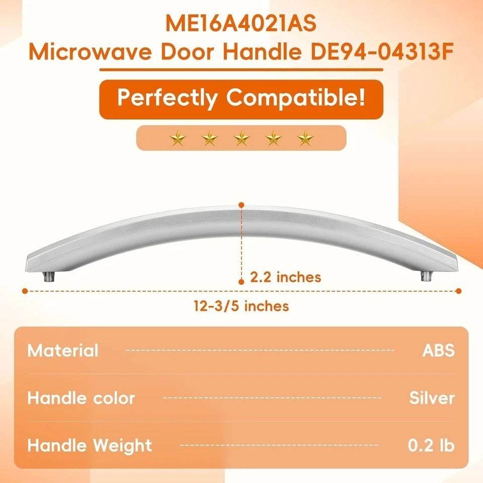 2025 Upgrade ME16A4021AS Microwave Door Handle, Replaces for Samsung DE94-04313F