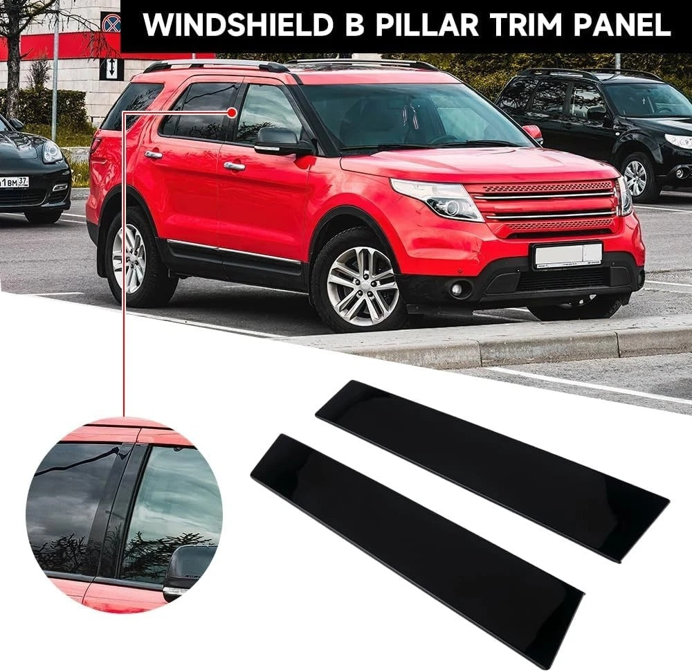 Pair Windshield B Pillar Trim Panel Door Outside Cover Ford Explorer 2011-2017