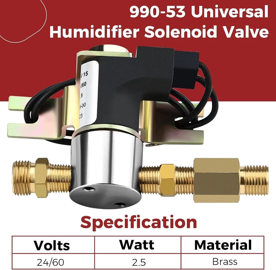 24V Humidifier Water Solenoid Valve for GeneralAire 1042 1042L 1042LH 1137 1040L