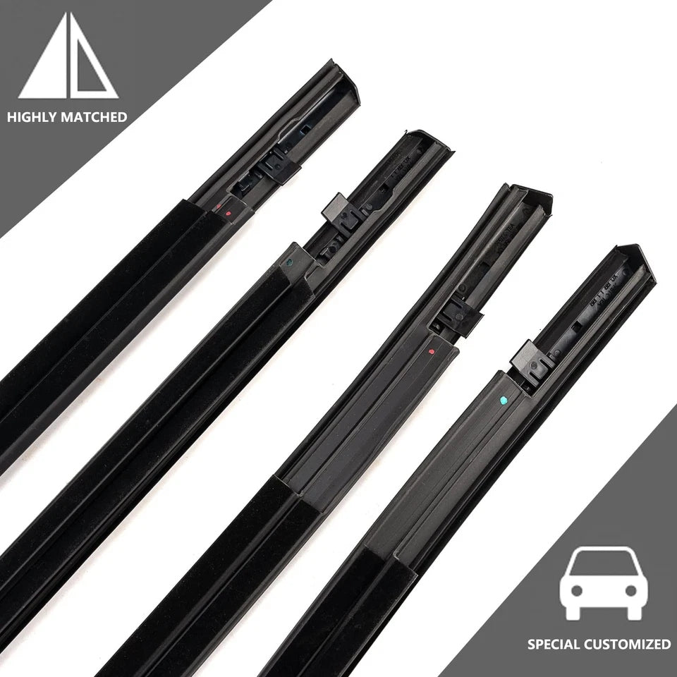 Weatherstrip Window Trim Seal Belt for 2016-2021 Honda Civic Sedan - 4 Pcs