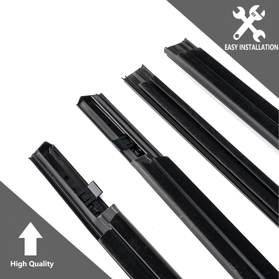 Weatherstrip Window Trim Seal Belt for 2016-2021 Honda Civic Sedan - 4 Pcs