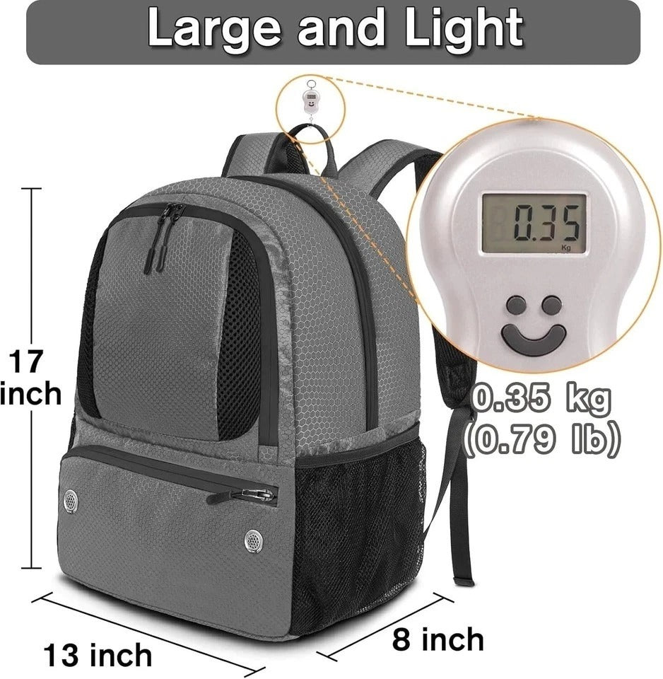 Water-Resistant Soccer & Multi-Sport Backpack - Fits Basketball, Football & More