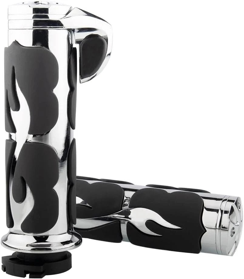 Handlebar Grips 1 Inch Motorcycle 25MM Throttle Hand Grip Fire