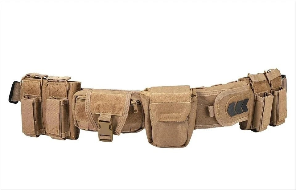 Battle Belt Tactical Belt with Accessories: Duty Belts Law Enforcement Combat Ai
