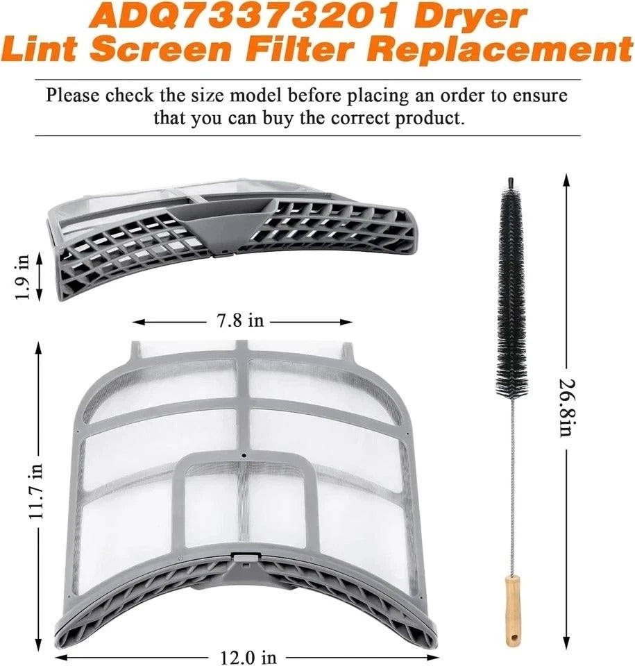 Dryer Lint Filter ADQ73373201 Replacement for LG Kenmore with Cleaning Brush