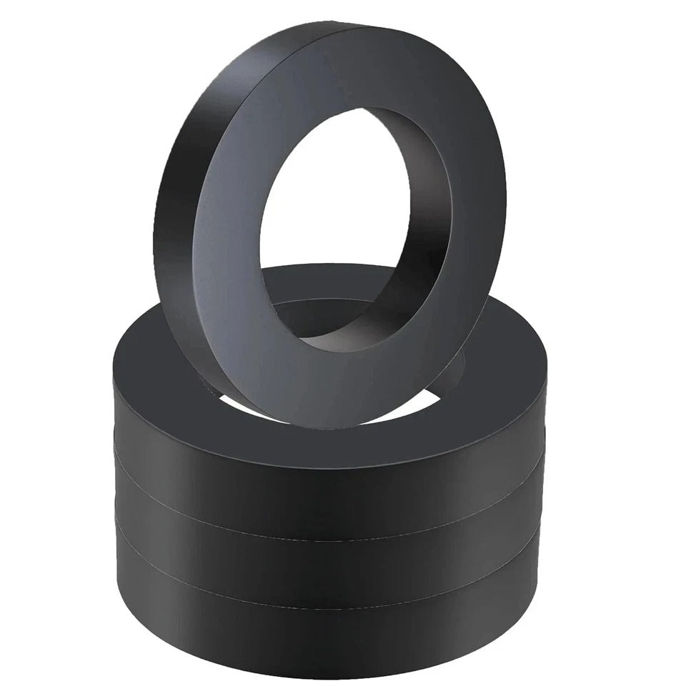 4PCS Large Ferrite Ring Magnet - Grade 10 Big Magnets Heavy Duty, OD60mm x ID32m