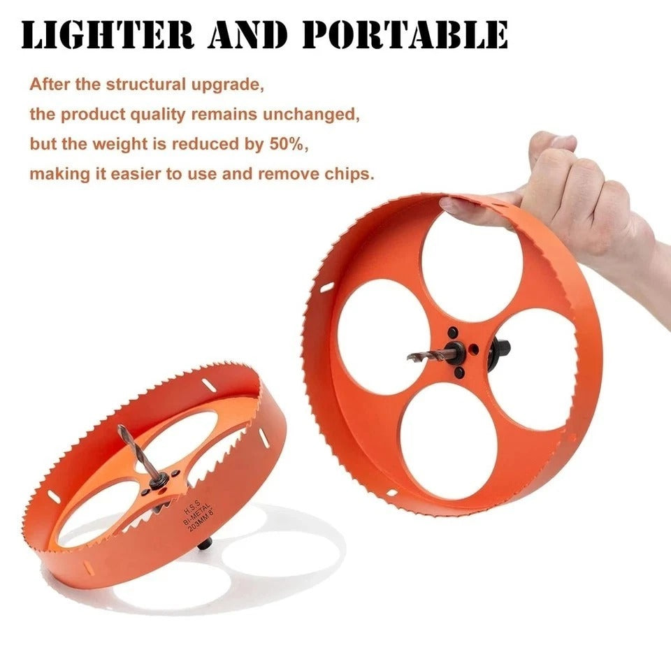 8-Inch Bi-Metal Hole Saw for Metal, Wood & Plastic Cutting