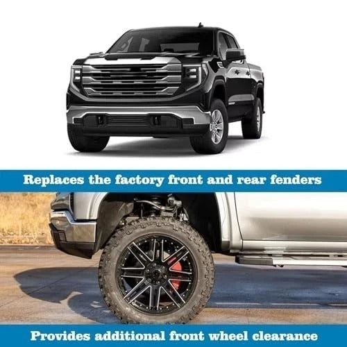 Mud Flap Replacement Kit Compatible with GMC Sierra 1500 2WD 4WD 2019-2025 &