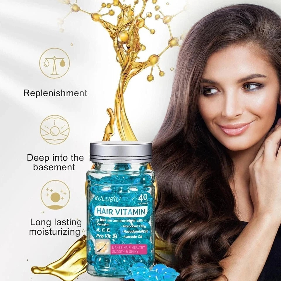 Hair Treatment Serum -Hair care capsules-No Rinse with Argan Macadamia Avocado