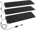Timgle 3 Pcs Snow Melting Walkway Mat, 10" x 30" Non Slip Rubber Heated Mat with