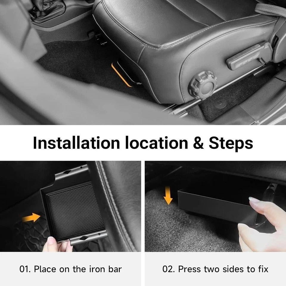 Under Seat Storage Box for Wrangler JLU 2018-2025 Under Seat Storage