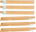 6PCS 16 Inch Wood Drawer Slides Bottom Mount, Classic Traditional Wood Center Gu