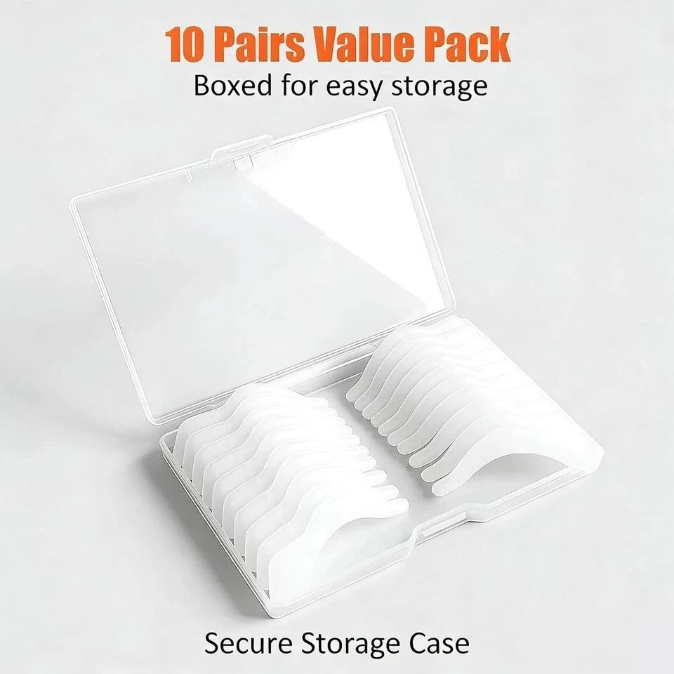 Versatile Clear Silicone Ear Hooks - 10 Pairs for Reading Glasses and Sunglasses