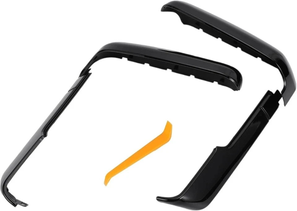 Top Side Tow Mirror Cover Clip-on Mirror Housing Cap Trim for GMC Gloss Black