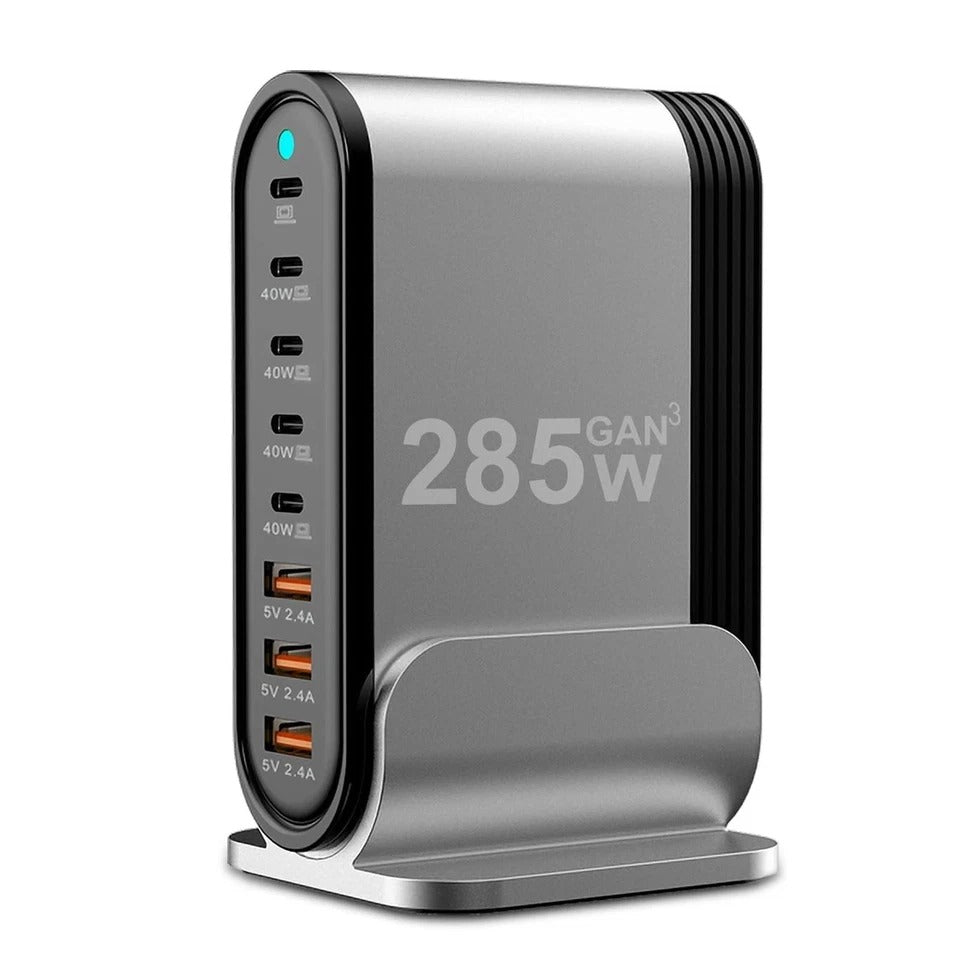 USB C Fast Charger : Fast Charging Station : 285W-8 Port Desktop Multiple Dev...