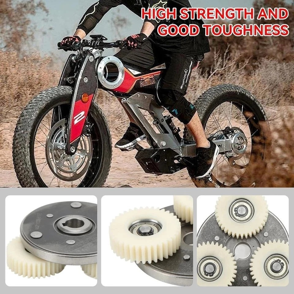 E Bike Motor Gear Clutch Kit, 36T Planetary Nylon Gears Electric Bicycle Accesso